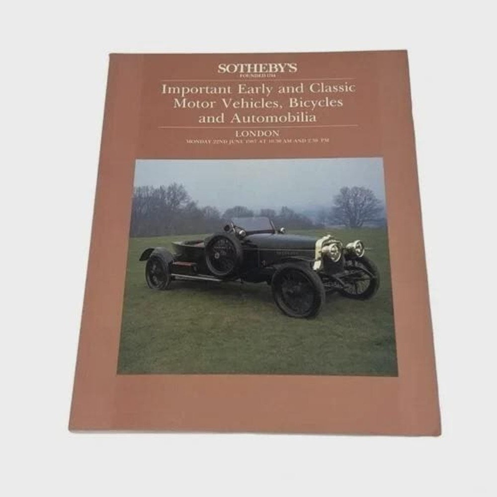 Sothebys Important Early & Classic Motor Vehicles Bicycles Automobilia Catalog